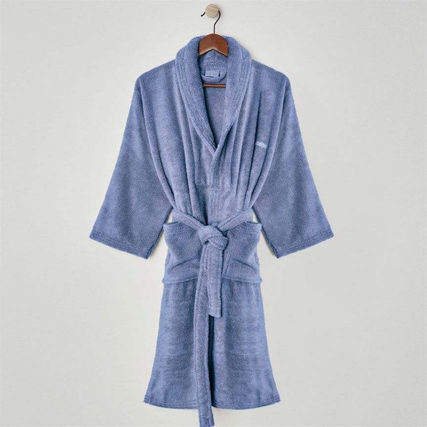 ALBORNOZ ZERO TWIST AZUL DON ALGODÓN PARA HOMBRE Y MUJER.