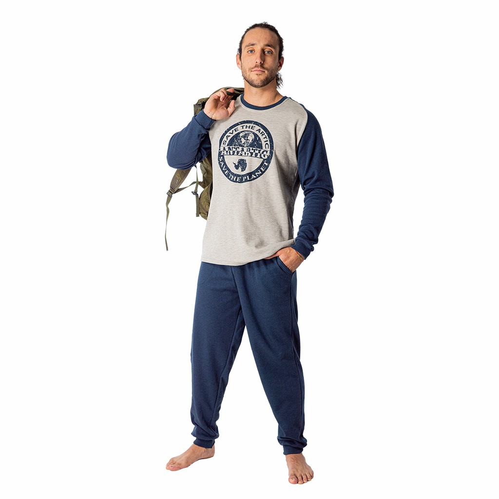 Pijama Dormen 60000 de hombre en algodón largo con puños de invierno