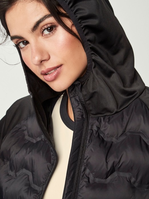Chaqueta para mujer acolchada con capucha de Selmark modelo st667 - Imagen 4