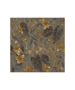 Papel pintado con soporte TNT, 037 Madagascar de Decoas, con u n diseño vegetal inspirado en la fauna y flora de la isla. Fácil de instalar.