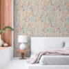 papel pintado vintage floral en acuarela, ideal para decorar con estilo.Fácil instalación y alta calidad.