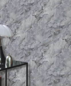 papel pintado efecto mármol en color azul, de la colección Venus
