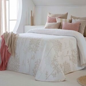 Colcha Lilit de Fundeco en beige reversible. - Imagen 3