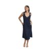 Vestido de playa Selmark BC195 en color marino, con tirantes finos y corte veraniego para mujer