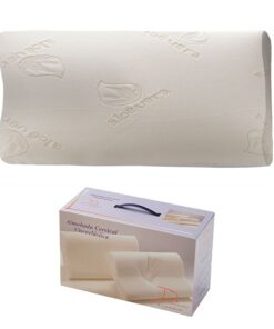 Almohada viscoelástica cervical Don Almohadón color blanco, diseño ergonómico para soporte del cuello y descanso reparador.