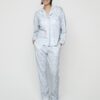 pijama camisero mujer Selmark azul con estampado floral