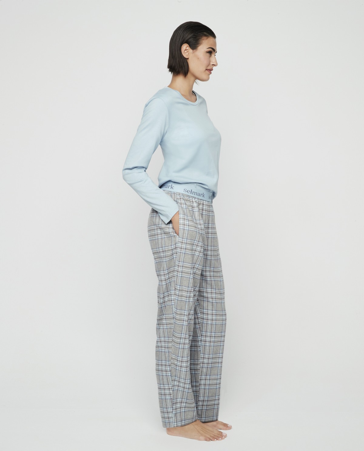 Pijama cuadros azules - Imagen 2