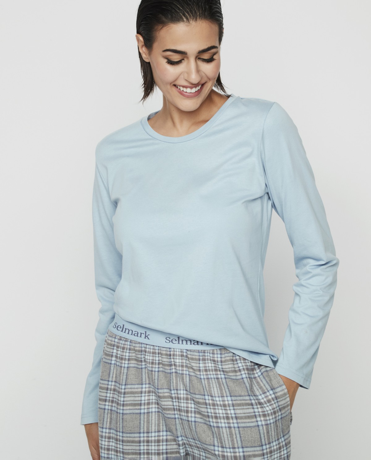 Pijama cuadros azules - Imagen 3