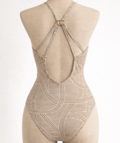 Alternative view of Bañador cuello halter Sahara