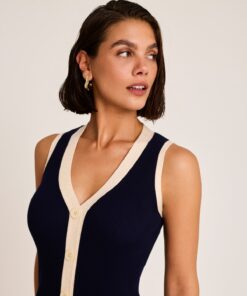 Alternative view of Vestido canalé Mare