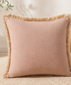 Alternative view of Funda de cojín Creta con flecos 45x45 cm – Sandeco