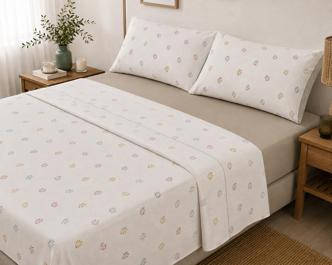 Juego de sábanas Estelia Nela 50% algodón – 50% poliéster