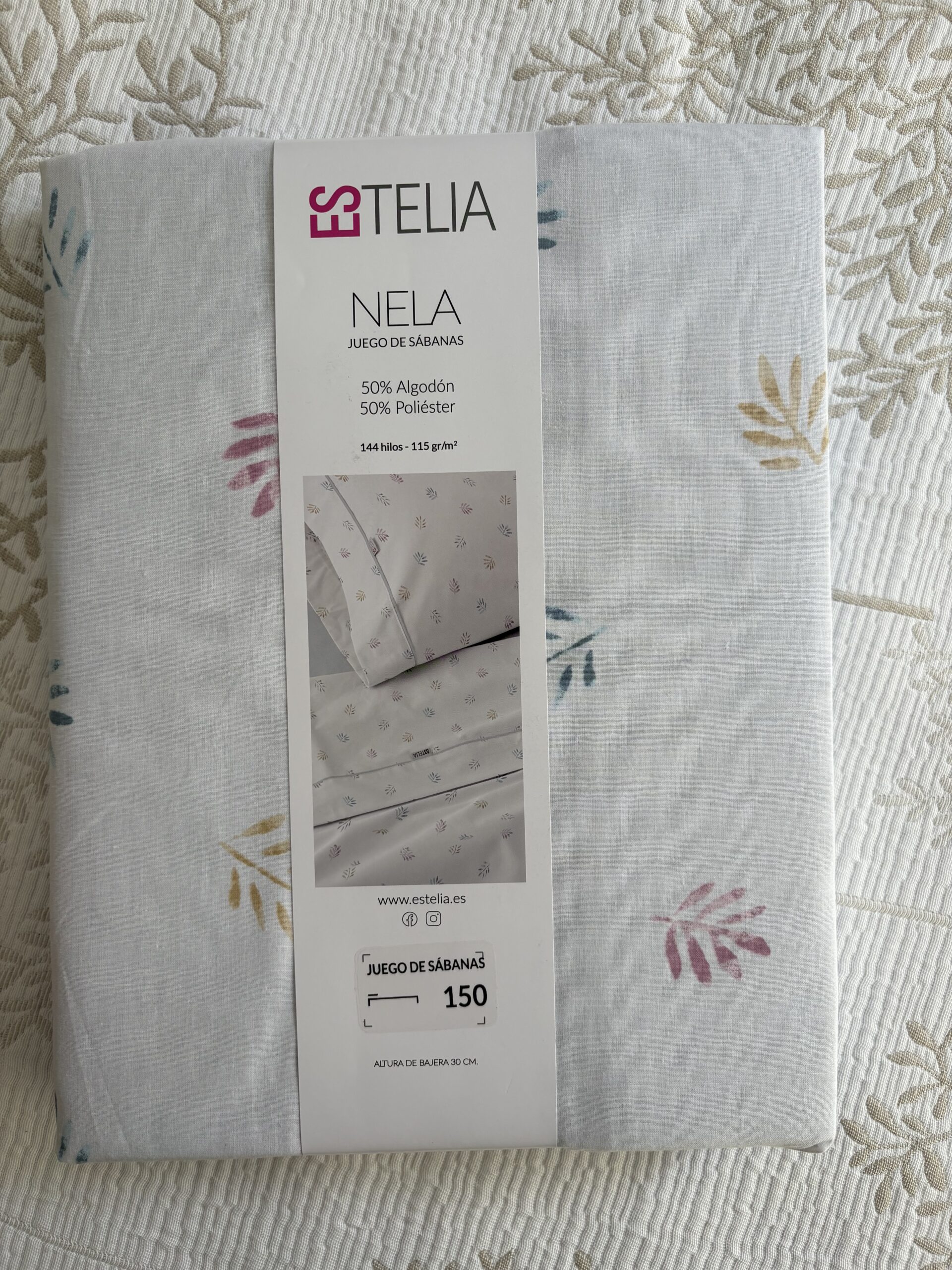 Juego de sábanas Estelia Nela 50% algodón – 50% poliéster - Imagen 5