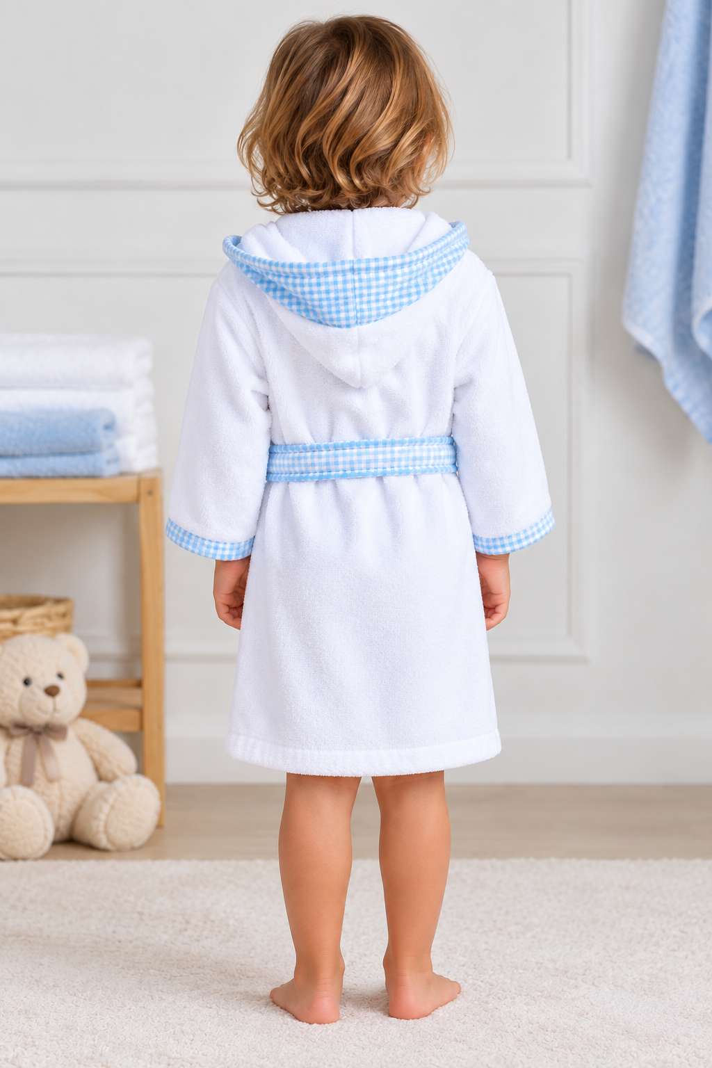 Albornoz Infantil Petit Vichy - Imagen 3
