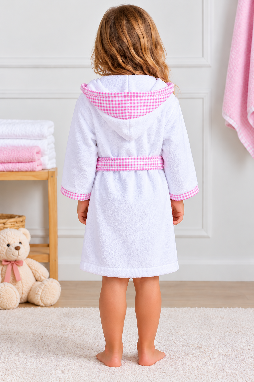 Albornoz Infantil Petit Vichy - Imagen 2