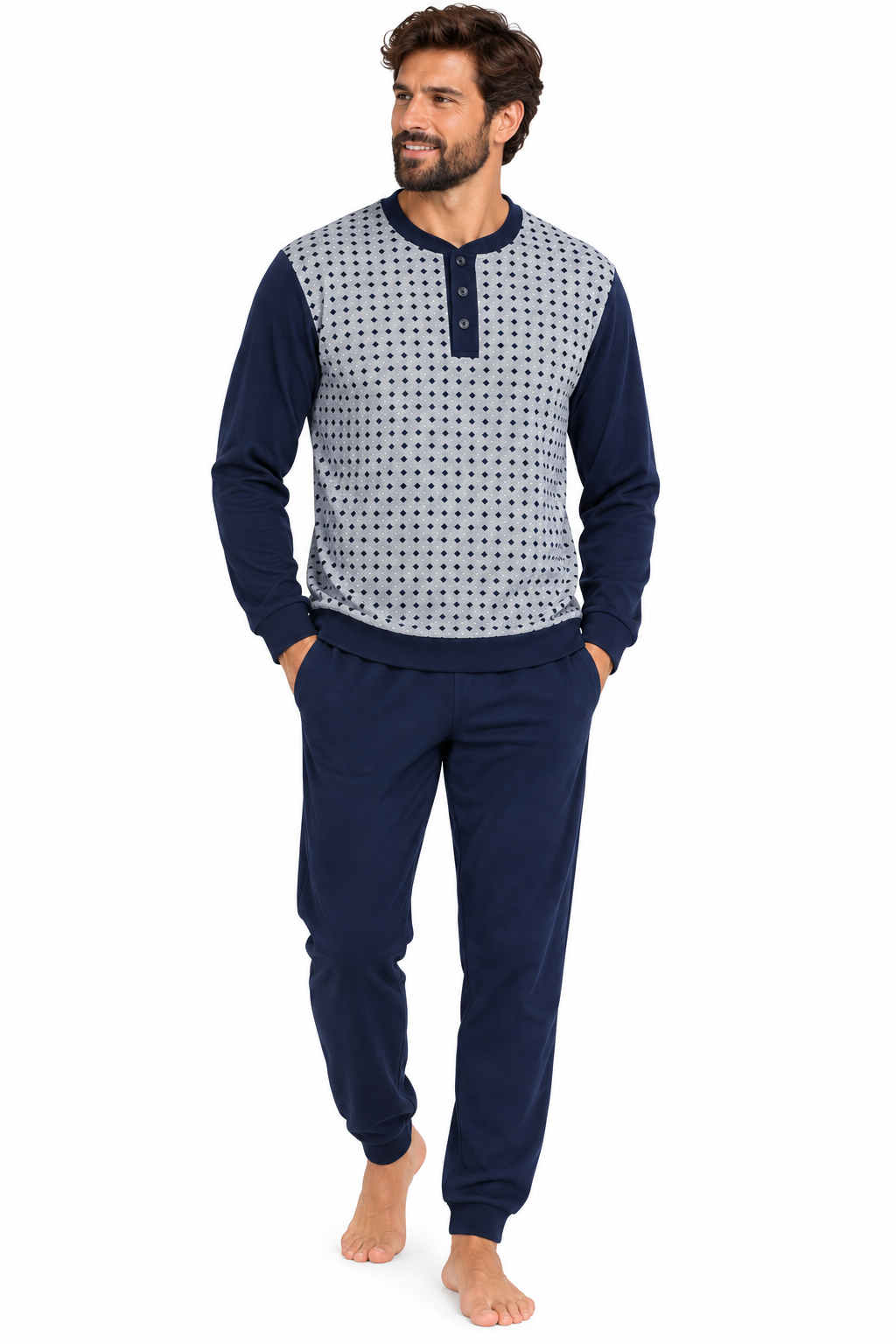 pijama de algodón de invierno de hombre james