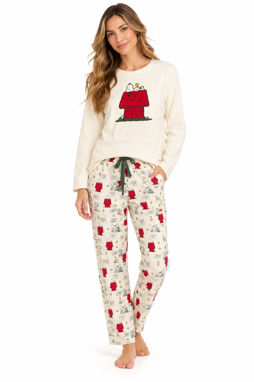 pijama snoopy mujer