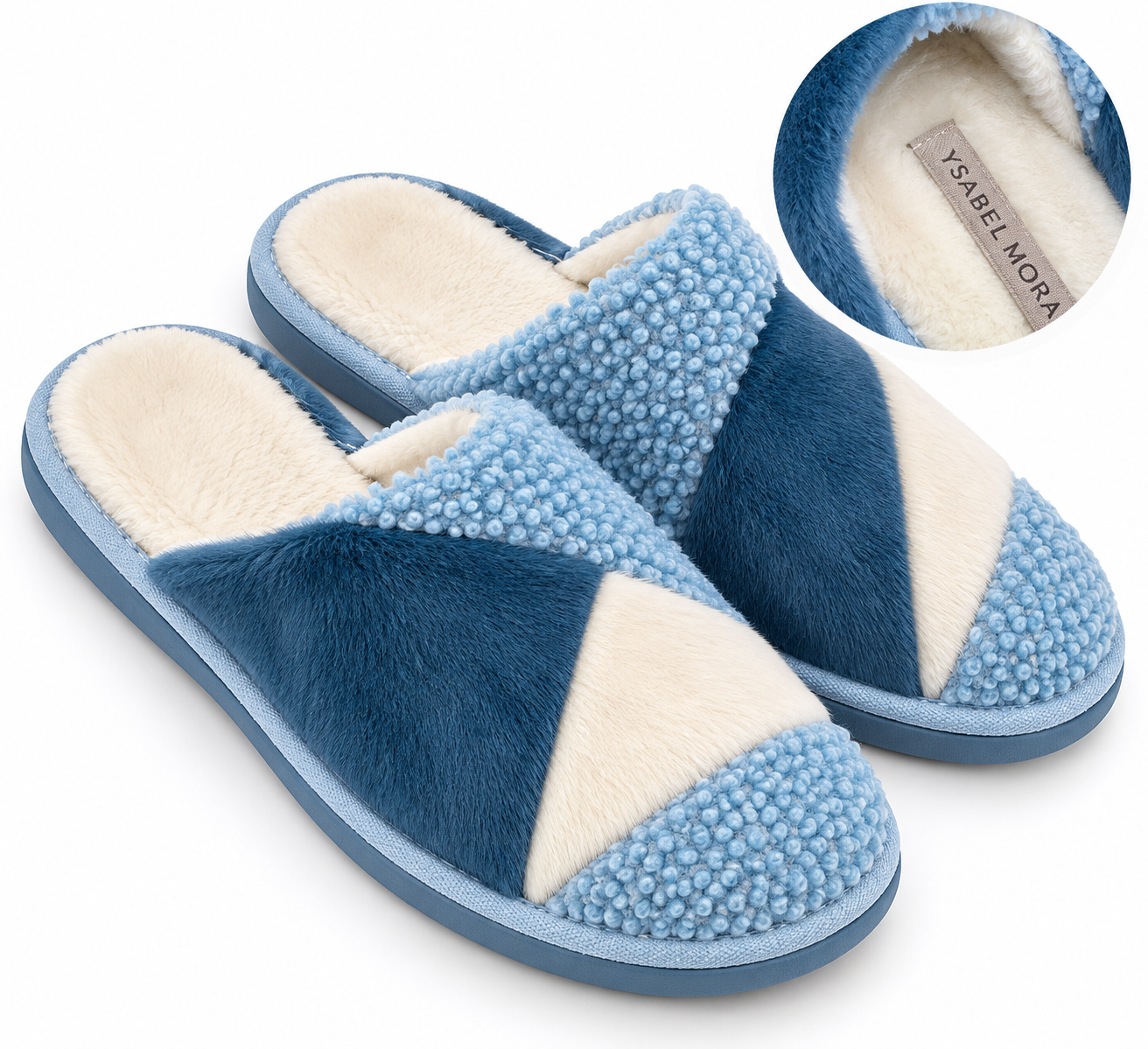 Zapatillas de Casa Azules Ysabel Mora