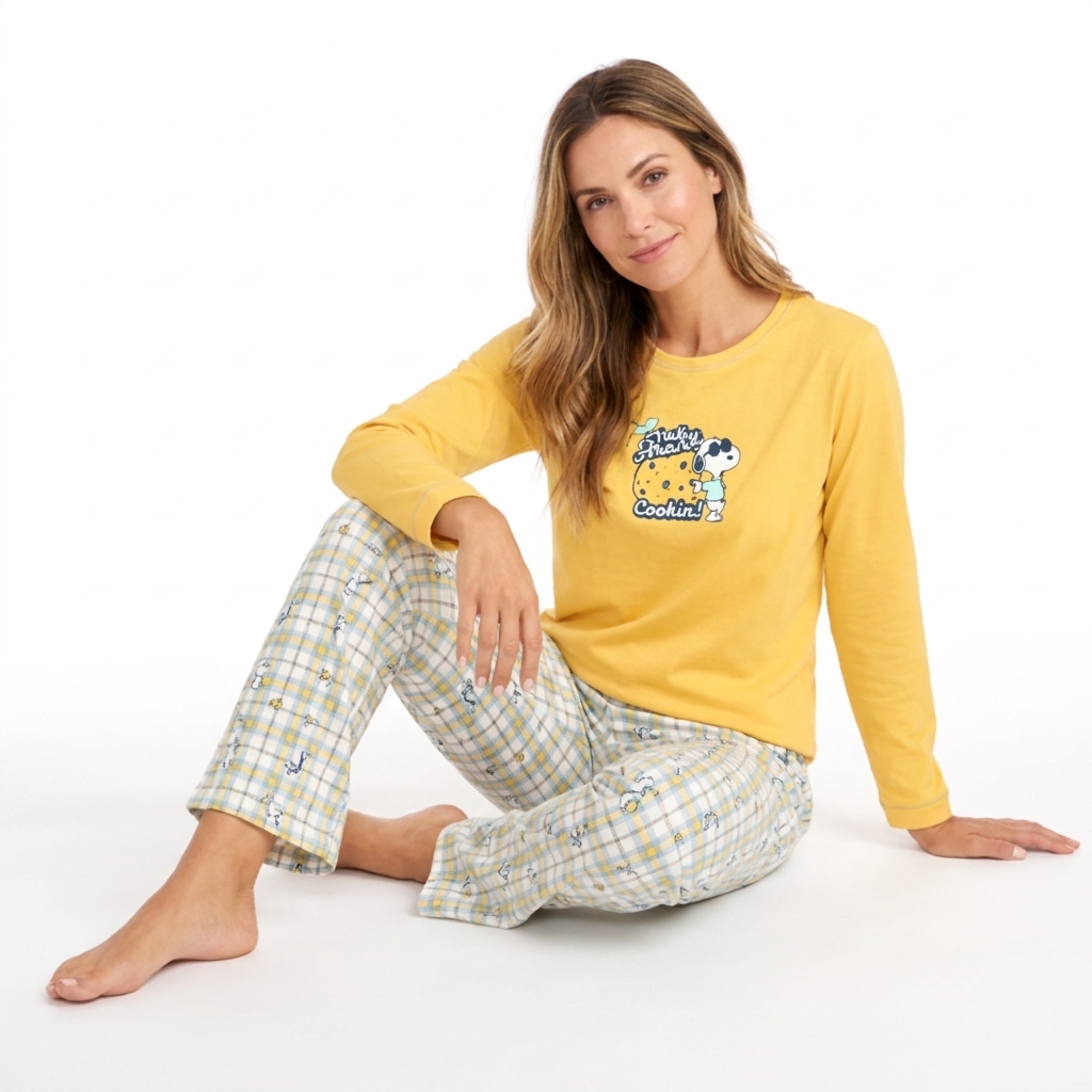 pijama de mujer Snoopy 64420 de algodón 100%